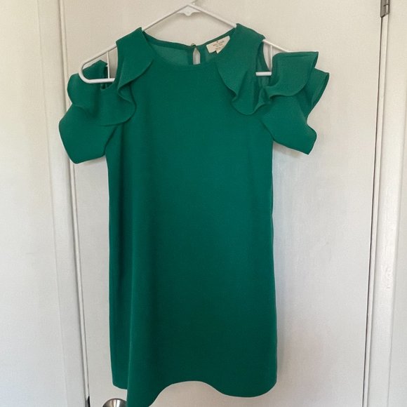Kate Spade New York Women's Green Open Shoulder Top Size 10 - Picture 6 of 6